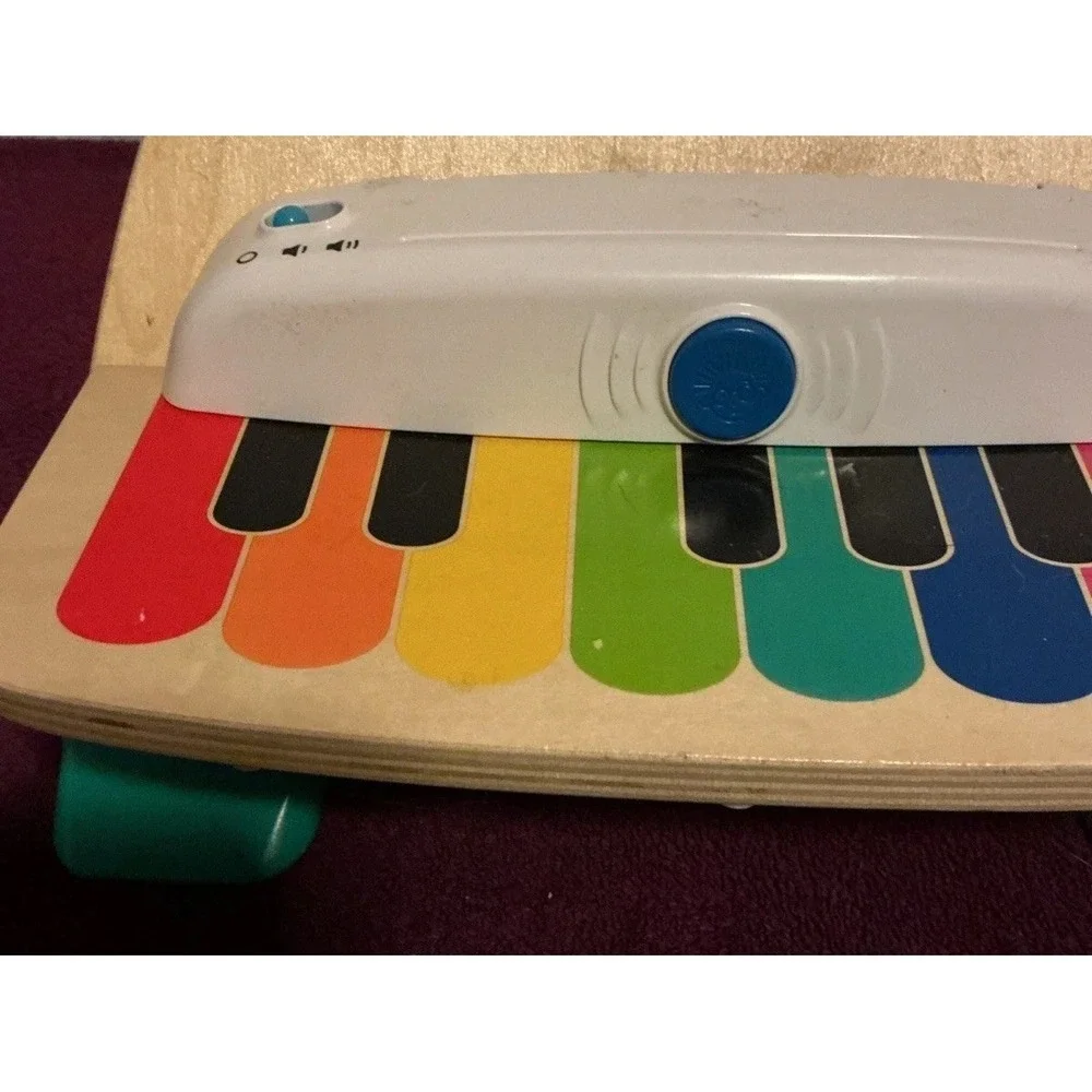 Baby Einstein Hape Wooden Keyboard Musical Toy with Song Cards Tested Works!